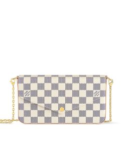 Alternative view of Louis Vuitton Félicie Pochette Damier Azur Canvas Pink 21cm N63106