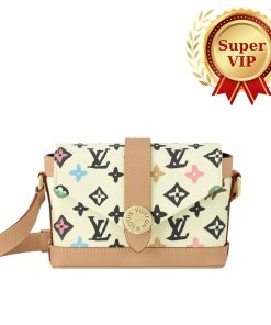 [Super Vip 1:1] Louis Vuitton Envelope Wearable Wallet Monogram Vanilla 19Cm M83346