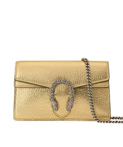Gucci Women’S Dionysus Mini Bag Gold Lame 16Cm 476432 1Trbn 8089