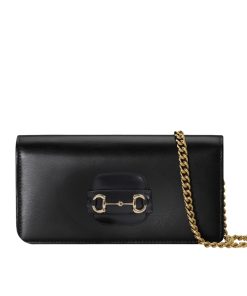 Gucci Horsebit 1955 Wallet With Chain Black 20Cm 621892 0Yk0G 1000