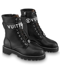 Louis Vuitton Territory Flat Ranger Boots Black 1A9Hae