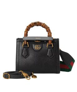Alternative view of Gucci Diana Small Tote Bag Black Leather 20cm ‎702732 U3ZDT 1073