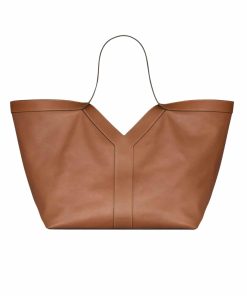 Saint Laurent Y Tote In Leather Bag Brown 37Cm 817602Aaec36359