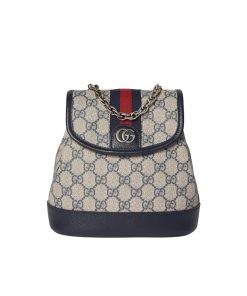 Gucci Ophidia Gg Supreme Canvas Mini Backpack Beige Blue 20Cm 795221 96Iwn 4076