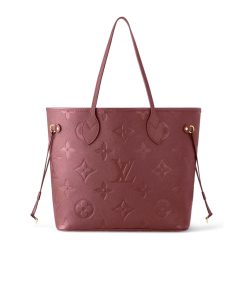 Alternative view of Louis Vuitton Neverfull MM Monogram Empreinte Bag Wine Red 32Cm