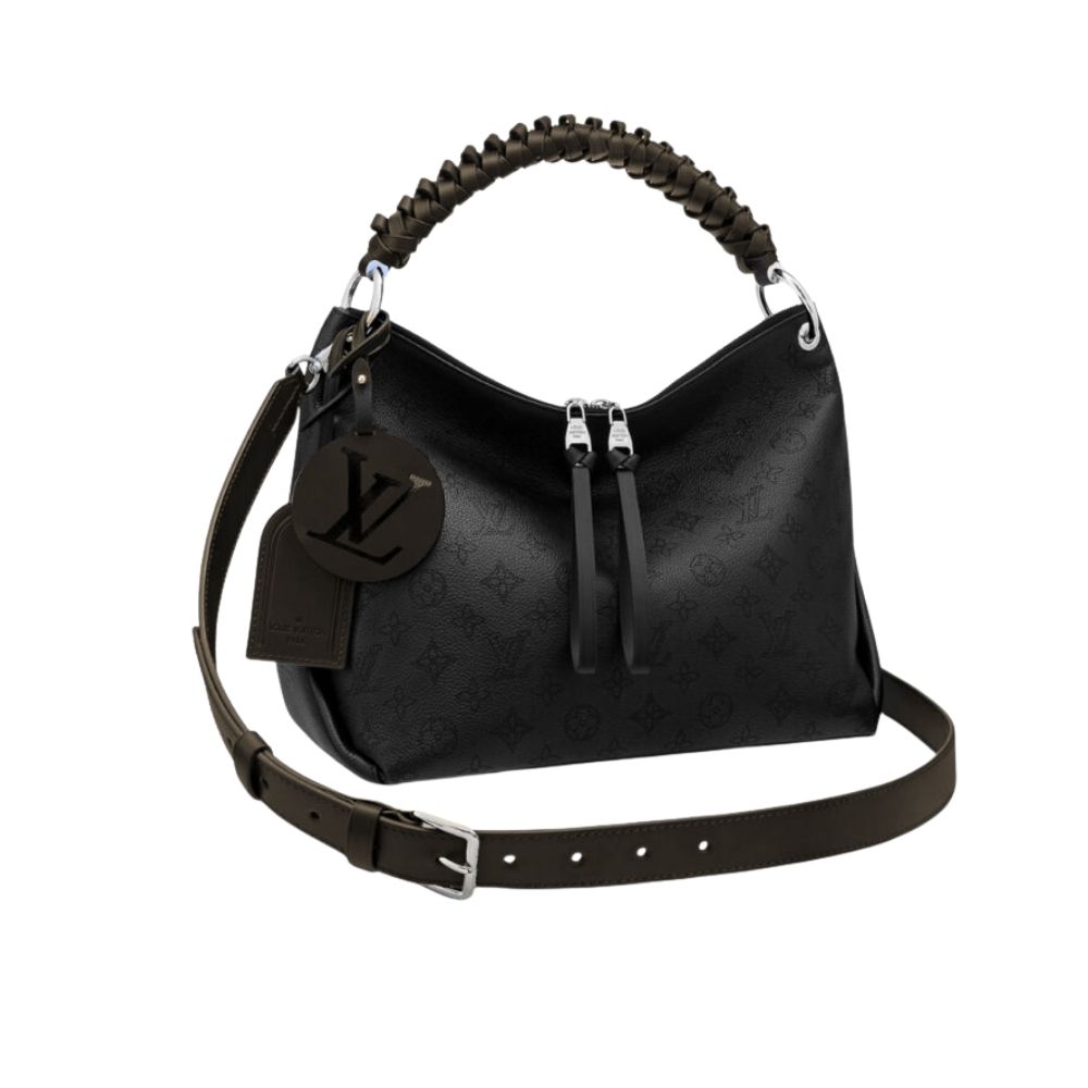 Louis Vuitton Beaubourg Hobo MM Mahina Black 32Cm M56073