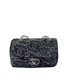 Chanel Crystal Flap Bag Black 23Cm