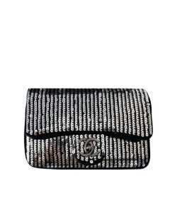Alternative view of Chanel Sequin Flap Bag Black 24Cm