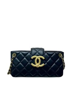 Alternative view of Chanel Long Flap Cc Logo Bag Black 24Cm