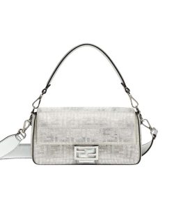 Alternative view of Fendi Baguette Silver Crystal Trim 25Cm
