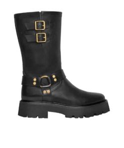 Alternative view of Celine Bulky Mid Biker Boot With Harness In Calfskin Vegetal Tanning 354573882C38Ng
