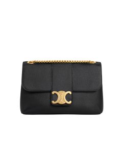 Alternative view of Celine Medium Celine Victoire Bag In Supple Black 23Cm 115853Fdu 38No