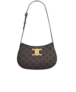 Celine Medium Tilly Bag In Triomphe Canvas And Tan 21Cm 115702Cuz 04Lu