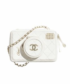 Chanel Camera Bag White 18Cm As4817 B16255 10601
