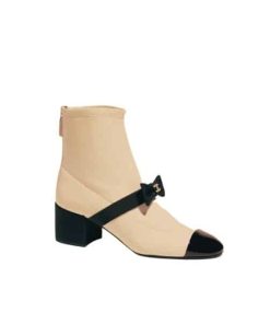 Alternative view of Chanel Short Boots Stretch Beige And Black