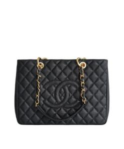 Chanel Grand Shopping Tote Bag Black Caviar 34Cm