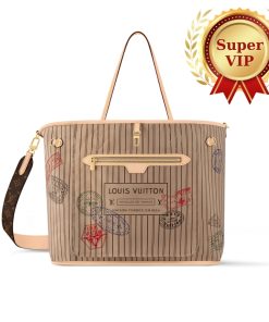 [Super Vip 1:1] Louis Vuitton Neverfull Bandoulière Inside Out GM Bag Beige 39Cm M11948