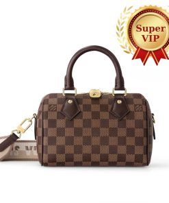 Alternative view of [Super Vip 1:1] Louis Vuitton Speedy Bandoulière 20 Bag Damier Ebene Coated Canvas Brown 20Cm N40489