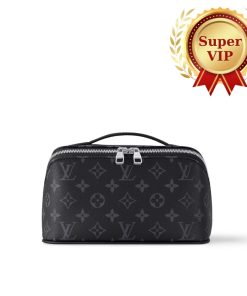 [Super Vip 1:1] Louis Vuitton Toiletry Bag Monogram Eclipse Canvas Black 24Cm M11508
