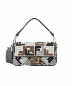 Alternative view of Fendi Baguette Ff Embroidered Shoulder Bag Multicolor 26Cm