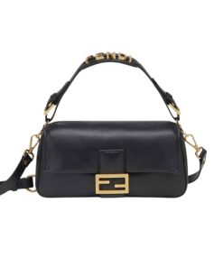 Fendi Baguette Bag Black Leather 25Cm 8Br822Apg6F1Cfj