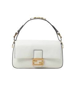 Alternative view of Fendi Baguette Bag White Leather 27Cm 8Br822Apg6