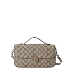 Gucci Petite Gg Mini Shoulder Bag Brown 21Cm