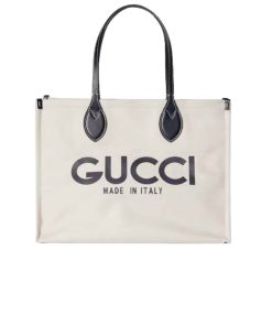 Alternative view of Gucci Medium Tote Bag With Gucci Print White Blue 45Cm 772176 Facvw 8941