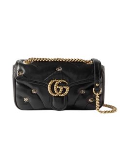 Alternative view of Gucci Gg Marmont Shoulder Bag Black 23Cm 443497 Aacpg 1000
