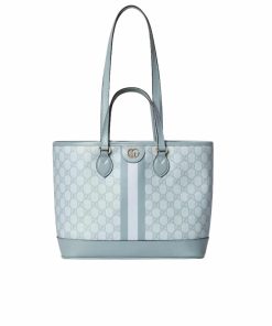 Gucci Ophidia Small Tote Bag Dusty Blue 23Cm ‎765043 Fad04 8741