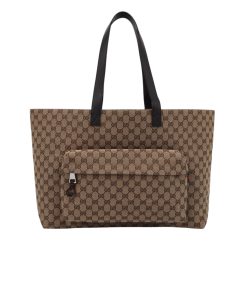 Alternative view of Gucci Large Gg Tote Bag Beige And Ebony Original Gg Canvas 45Cm ‎802166 Faduu 8657