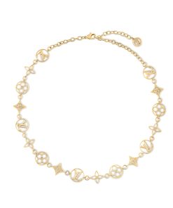 Louis Vuitton Lv Lace Necklace Gold M01057