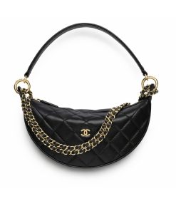 Alternative view of Chanel Clutch With Chain Leather And Gold Tone Metal Dark Burgundy 22cm