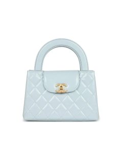 Alternative view of Chanel Small Kelly Shopper Shiny And Gold Hardware Light Blue 19cm