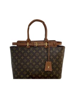Alternative view of Louis Vuitton Tote Bag With Gold Tone Buckle Monogram Brown 34Cm