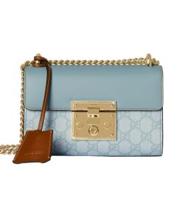 Alternative view of Gucci Padlock Small Shoulder Bag Gg Supreme Dusty Blue 20Cm 409487 Fad3R 8744