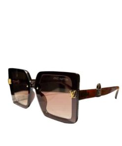 Alternative view of Louis Vuitton Lock Square Sunglasses Brown