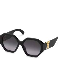 Louis Vuitton Lv Icon Round Glasses Black Z1728E