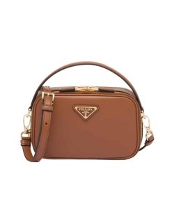 Prada Odette Leather Mini Bag Brown 18Cm 1Bh203 Ask F0Xug V Ovo