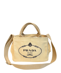 Alternative view of Prada Canapa Tote Canvas Bag In Beige 29Cm