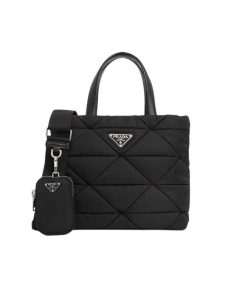 Alternative view of Prada Re Nylon Padded Tote Bag Black 23Cm 1Bg373 Rdjn F0002 O1O
