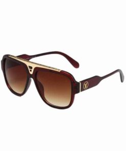 Louis Vuitton Red With Gold Metal Sunglasses