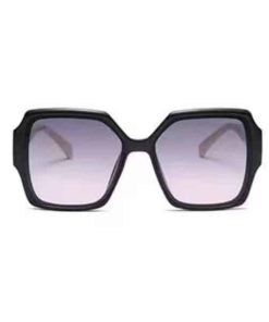 Alternative view of Louis Vuitton Square Stronglack And White Sunglasses