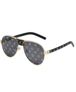 Alternative view of Louis Vuitton Logo Embroidered Black Monogram Sunglasses