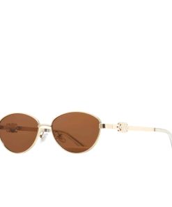Celine Butterfly Cat Eye Sunglasses With Logo In Brown