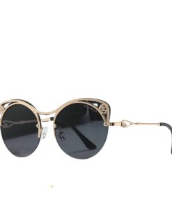 Chanel Cutout Round Sunglasses Black