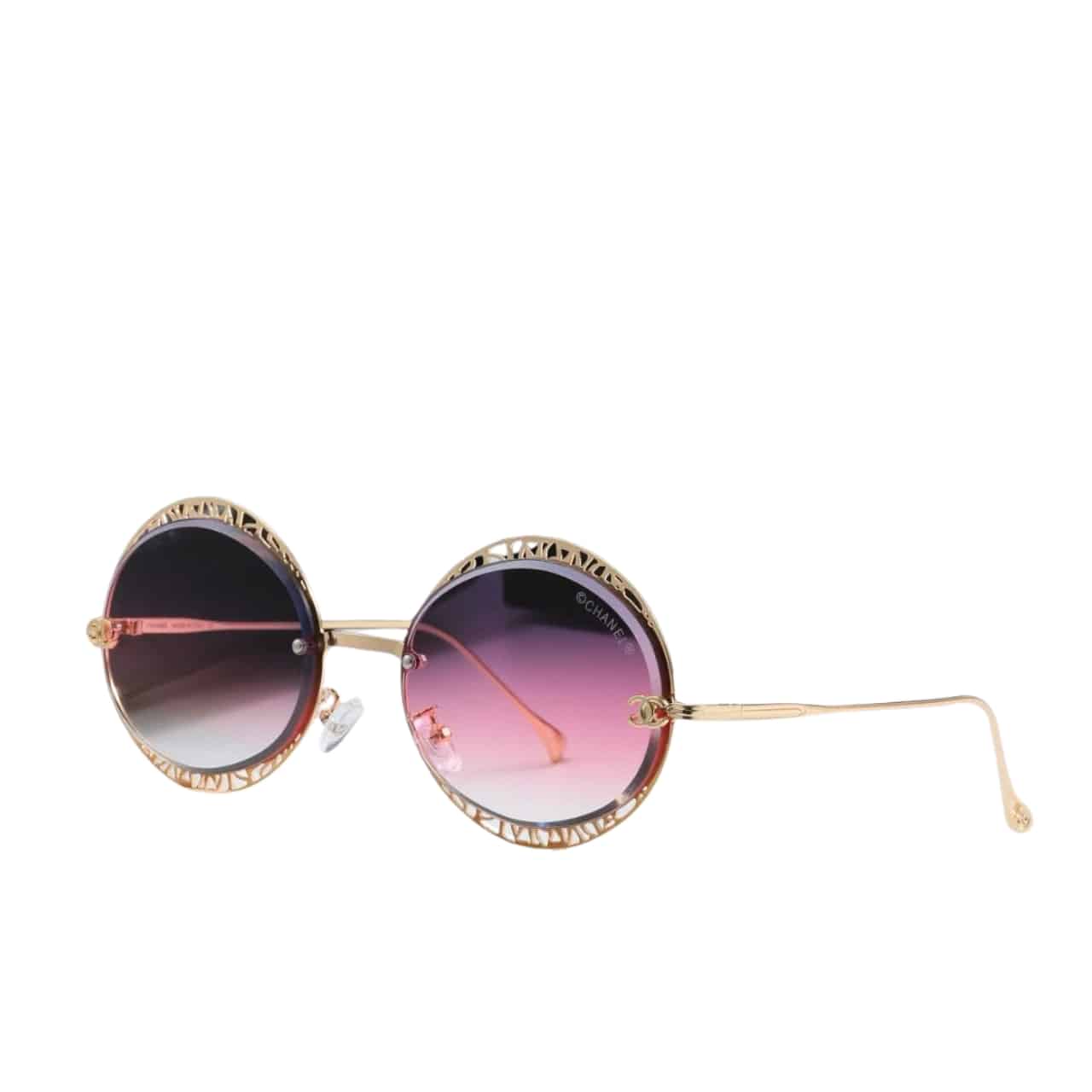 Chanel Soleil Vintage Sunglasses Purple Rose