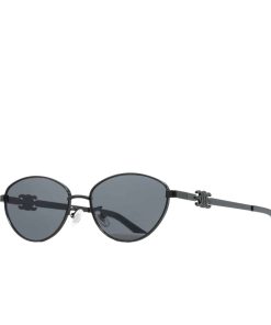 Celine Butterfly Cat Eye Sunglasses With Logo In All Black