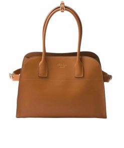 Alternative view of Prada Medium Leather Tote Bag Dark Orange 32Cm 1Bg517 2Cys F03Bh V Ooo