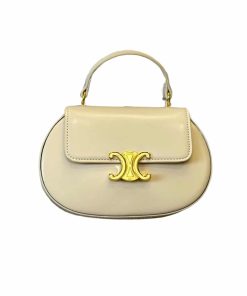 Alternative view of Celine Besace Clea Square Flap Bag In Shiny Nude 20Cm
